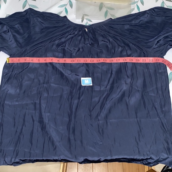 Paris Long Sleeve Blouse In Navy - Picture 8 of 8